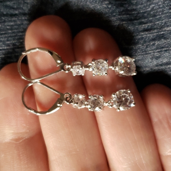 Sterling Silver Drop Earrings - Picture 2 of 7
